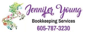 Jennifer Young Bookkeep Services Purple Text Logo